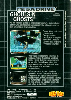 Ghouls'n Ghosts (USA, Europe) (Rev A) box cover back